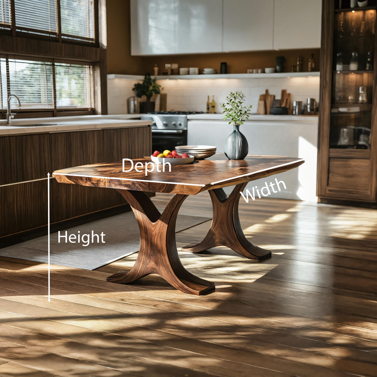 Live Edge Dining Table For Kitchen Or Dining Room