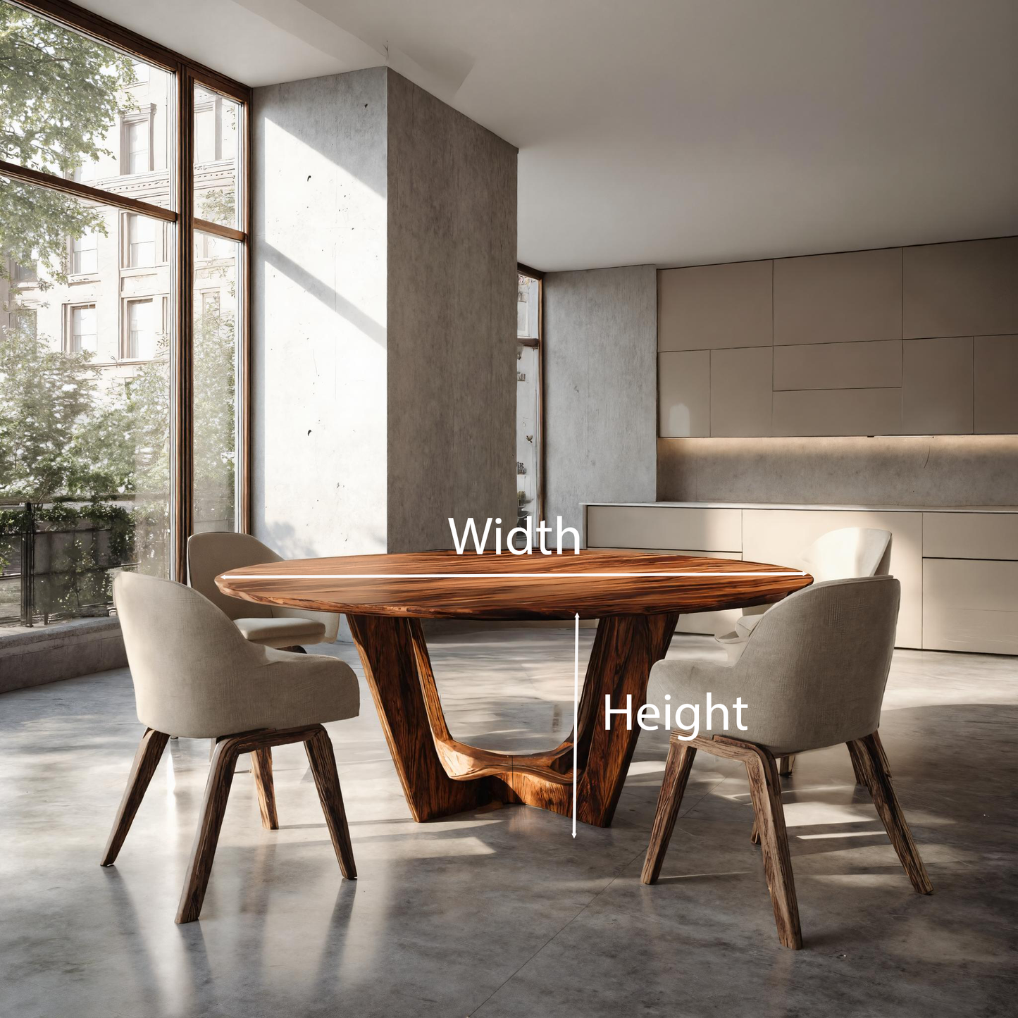 Contemporary Round Dining Table For Open Dining Area