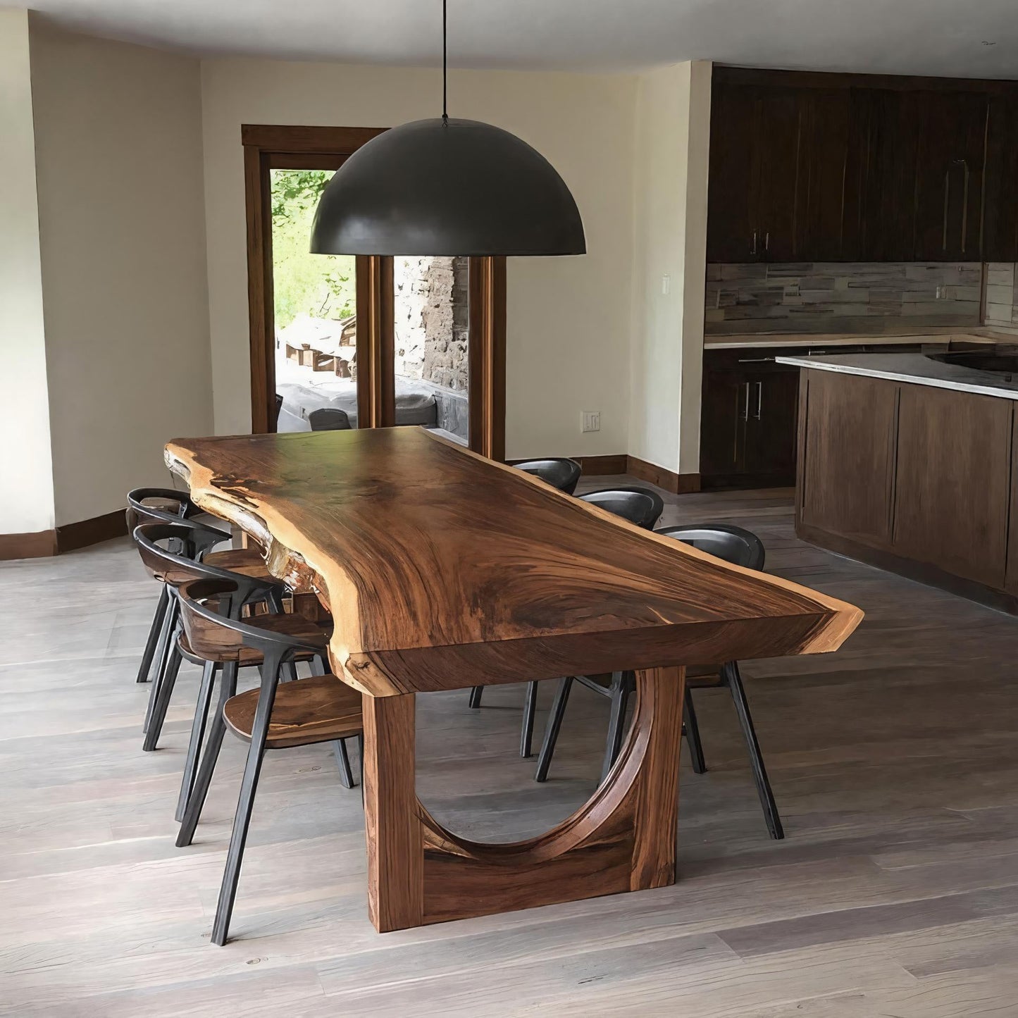 Artistic Live Edge Dining Table For Kitchen Dining Area