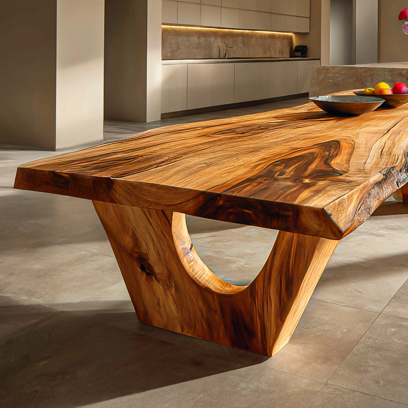 Contemporary Dining Table With Live Edge For Elegant Homes