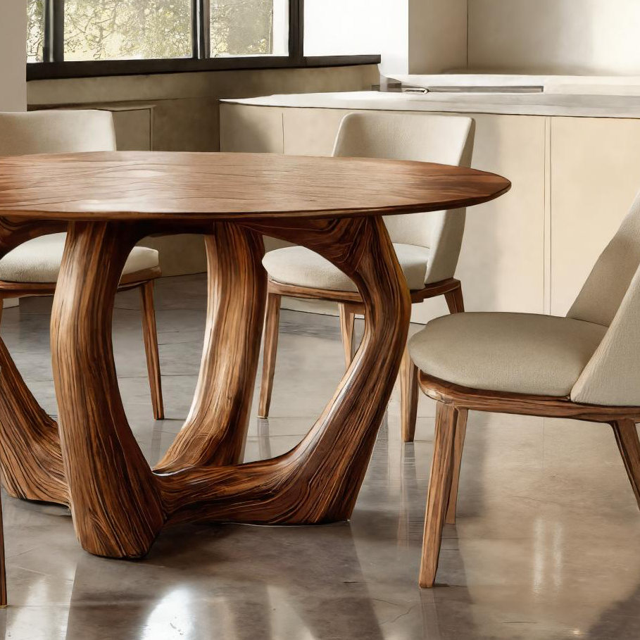 Elegant Round Dining Table For Minimalist Modern Interior
