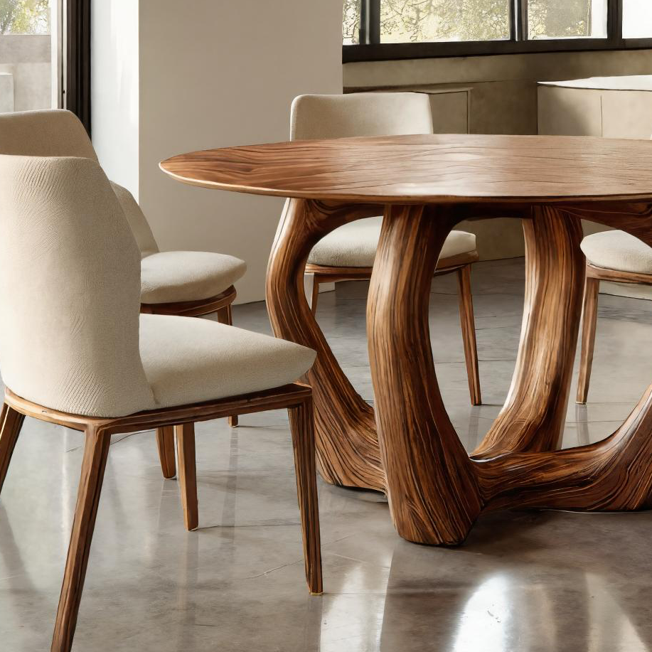 Elegant Round Dining Table For Minimalist Modern Interior