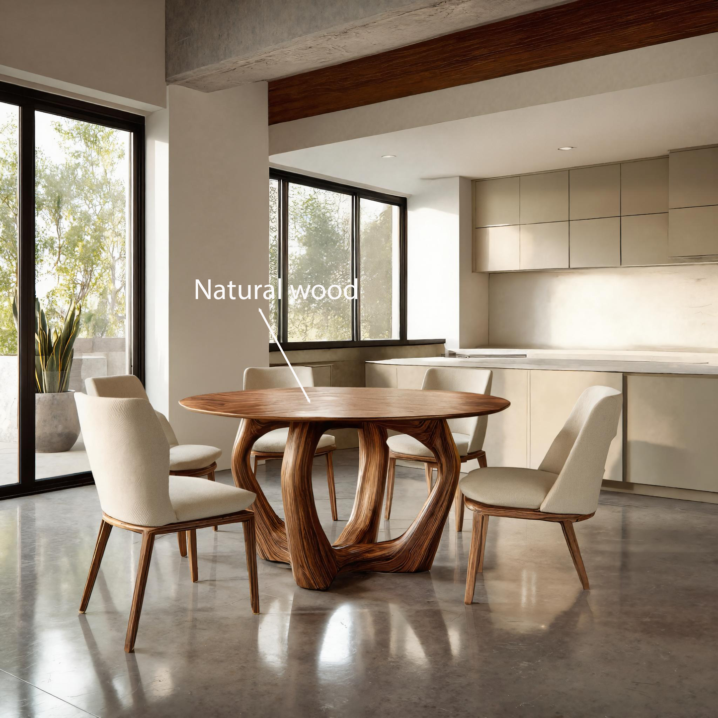 Elegant Round Dining Table For Minimalist Modern Interior