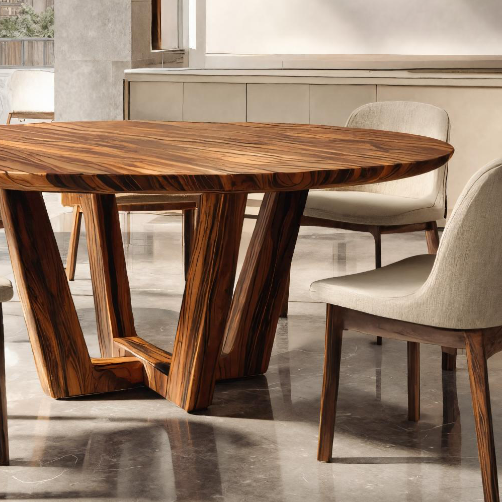 Artistic Round Dining Table For Stylish Dining Room