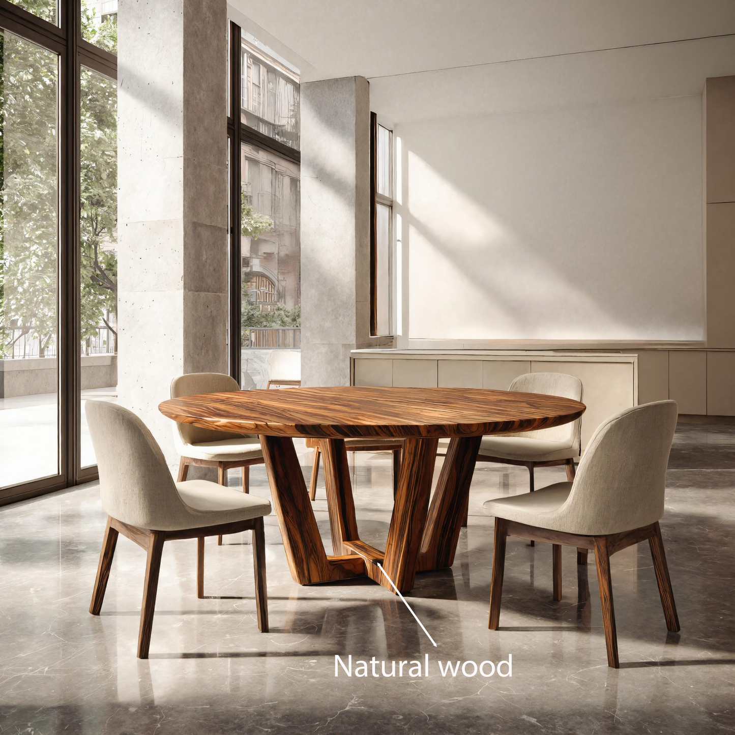 Artistic Round Dining Table For Stylish Dining Room