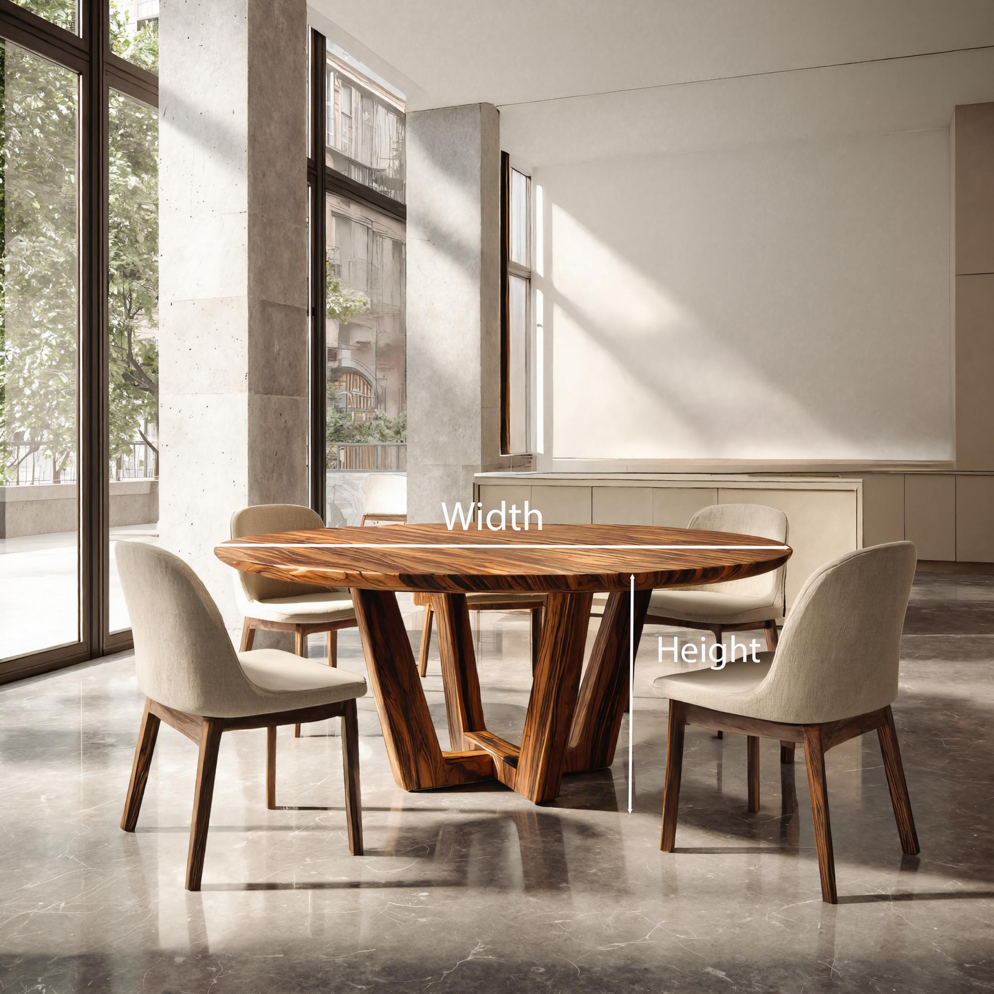Artistic Round Dining Table For Stylish Dining Room