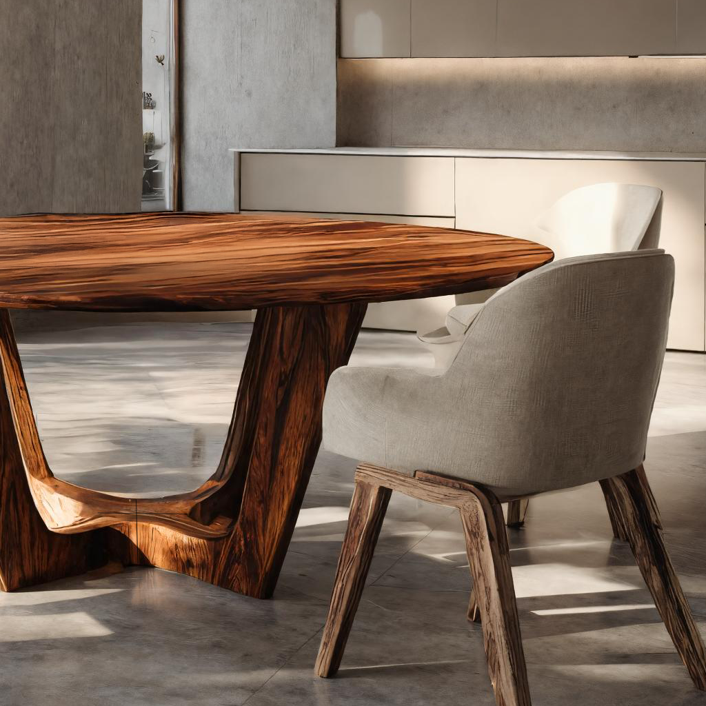 Contemporary Round Dining Table For Open Dining Area