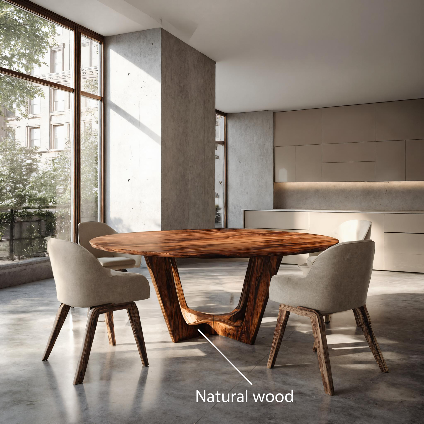 Contemporary Round Dining Table For Open Dining Area