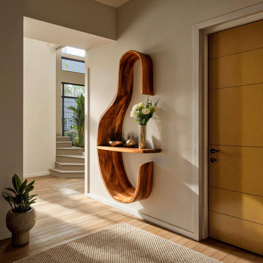 Unique Decorative Wall Shelf For Foyer Or Hallway